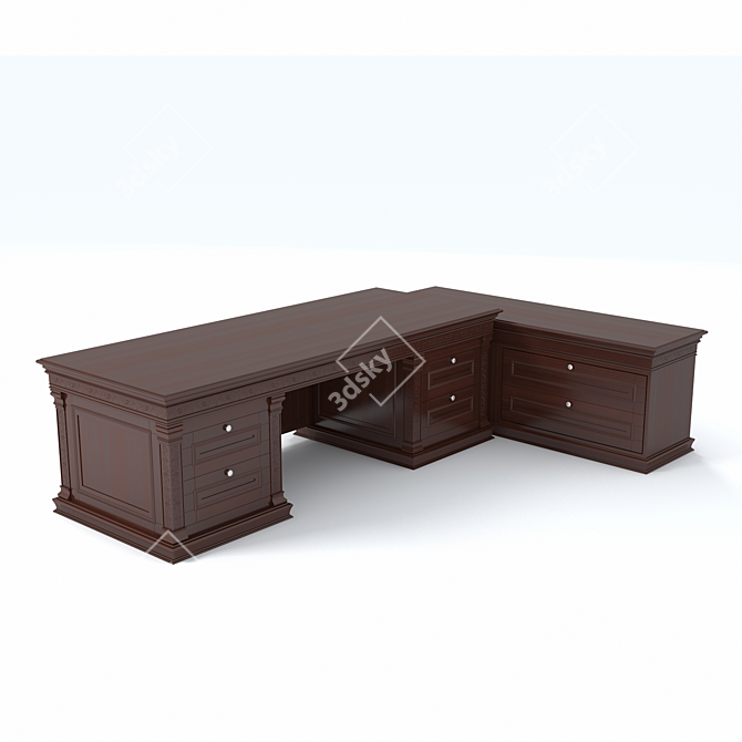 Elegant Executive Office Furniture 3D model image 3