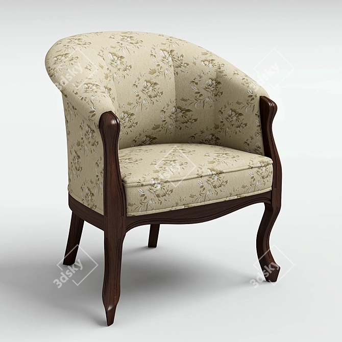 Amadeus Classic Armchair - Elegant and Comfortable 3D model image 1