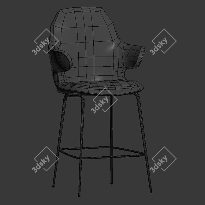 Modern Stool for Catching Tradition 3D model image 2