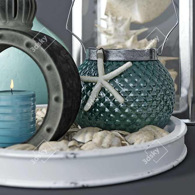 Nautical Vibes Sea Decor Set 3D model image 2