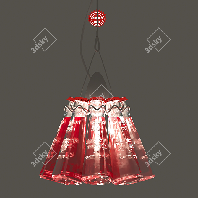 Creative Campari Soda Bottle Fixture 3D model image 1