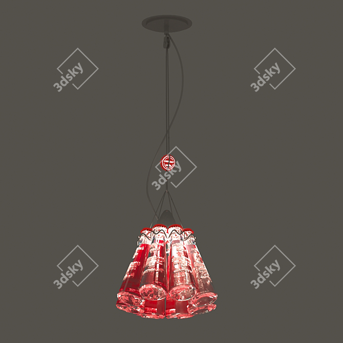 Creative Campari Soda Bottle Fixture 3D model image 2