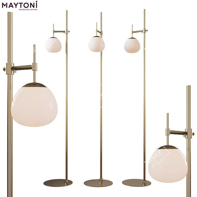 Erich Maytoni Steel Floor Lamp 3D model image 1