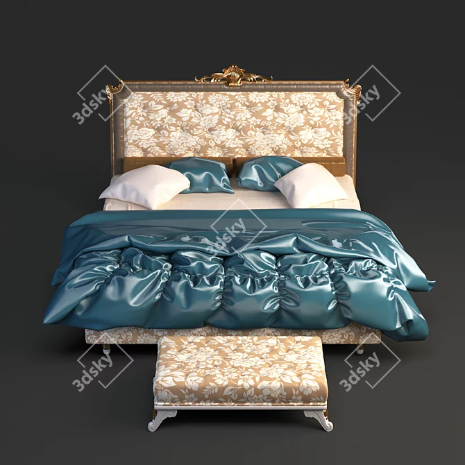 Monarche Bed: Sleek Elegance for Luxurious Comfort 3D model image 1