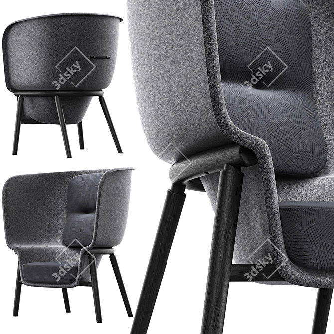 Contemporary Comfort: DeVorm Pod Chair 3D model image 1