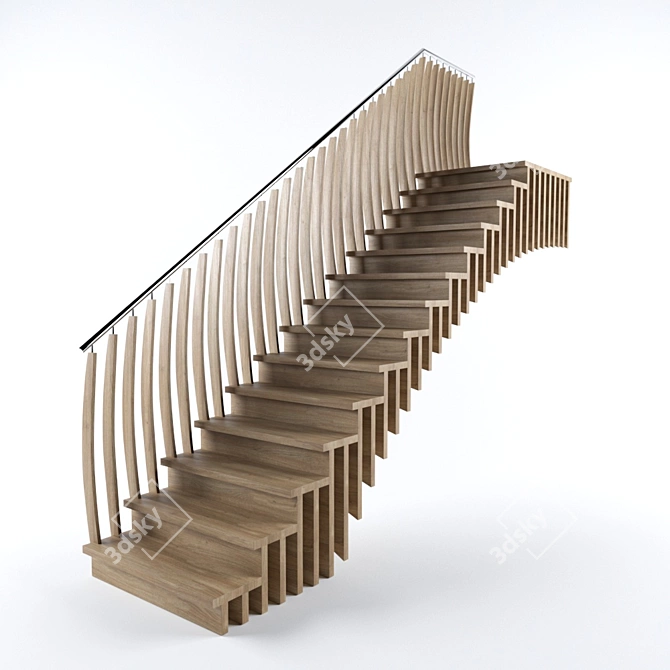 SleekMind Staircase 3D model image 2