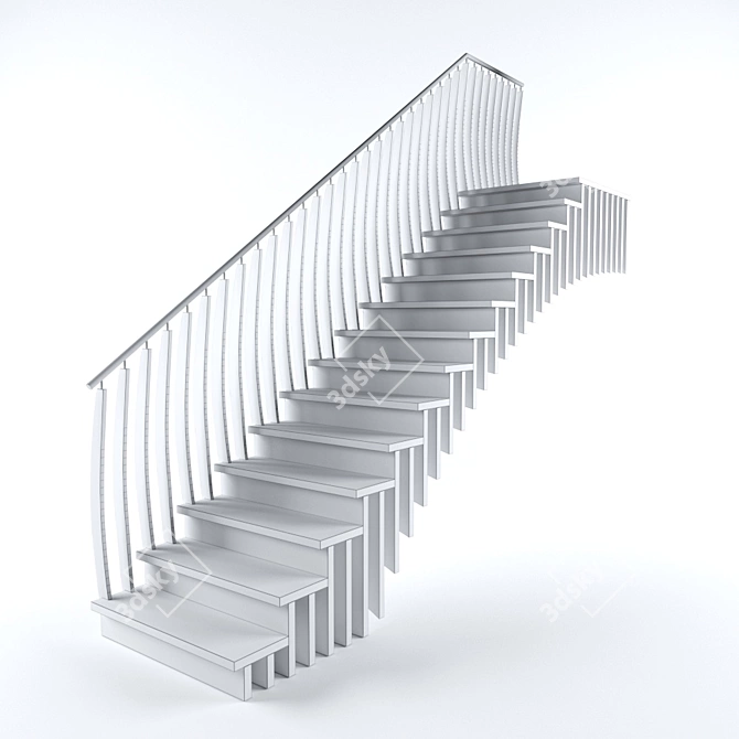 SleekMind Staircase 3D model image 3