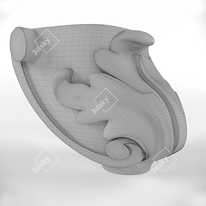 Hand-carved CNC Leg 3D model image 2