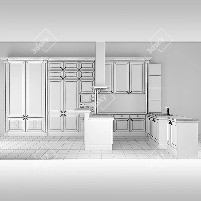 Glamorous Dolcevita Kitchen by Brummel 3D model image 3