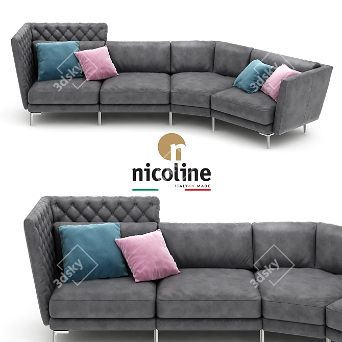 Elegant Giglio Sofa by Nicoline 3D model image 1
