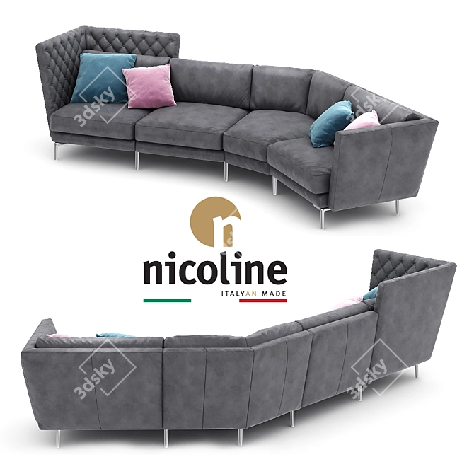 Elegant Giglio Sofa by Nicoline 3D model image 2