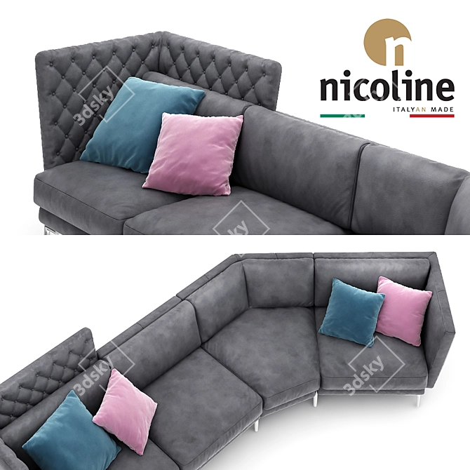 Elegant Giglio Sofa by Nicoline 3D model image 3