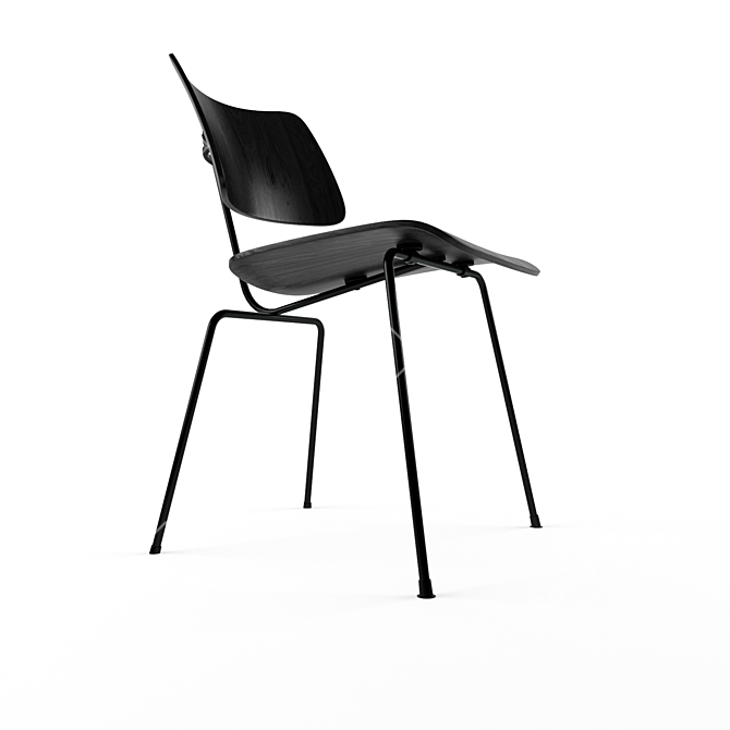 Modern Elegance: Herman Miller Eames Dining Chair 3D model image 3