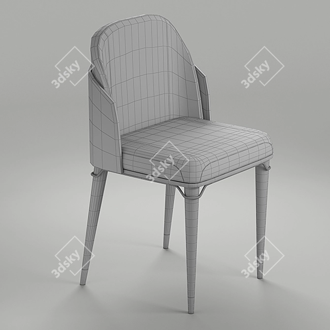 Eco-Style Art Nouveau Chair 3D model image 3