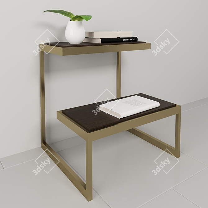 Elegant Curata End Table: Perfectly Sized! 3D model image 2