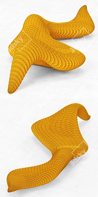 Parametric Bench: 3D Max Ready, High Geometry 3D model image 3