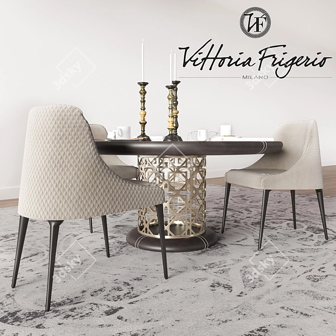 Elegant Italian Furniture Set 3D model image 1