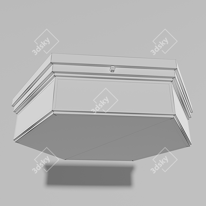 Elegant Berling Large Ceiling Light 3D model image 2