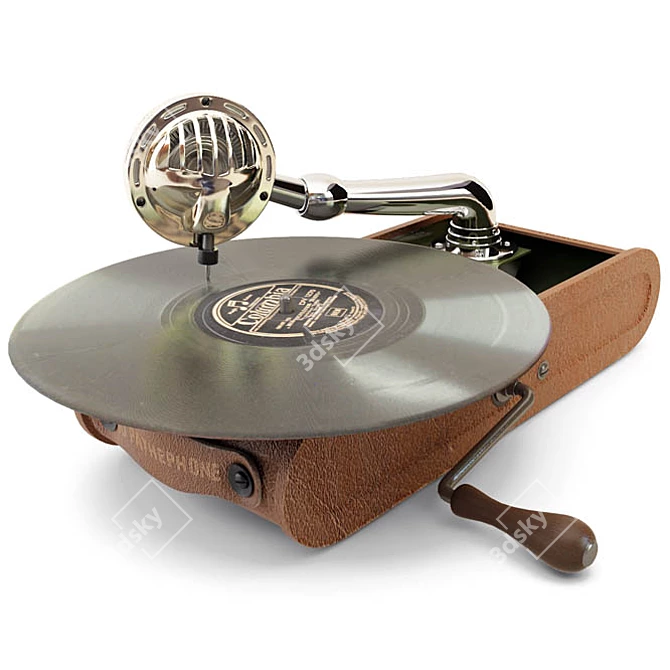 VinylVoyager: Portable Gramophone 3D model image 1