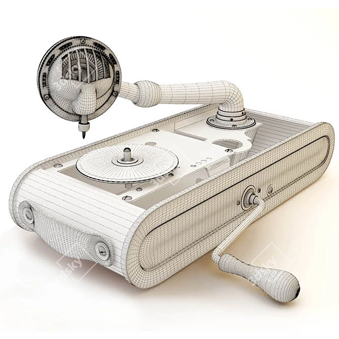 VinylVoyager: Portable Gramophone 3D model image 3