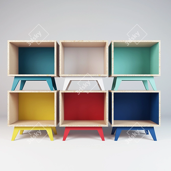 Modular Shelves: Versatile Design 3D model image 1