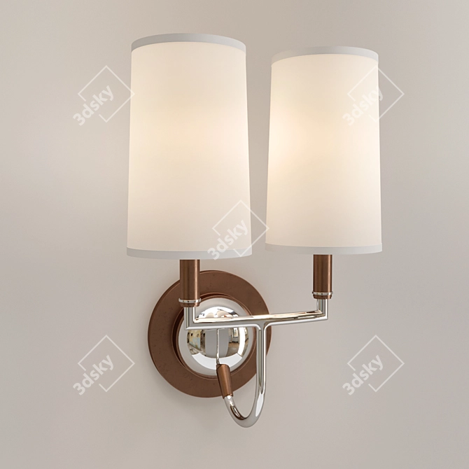 Elkins Double Sconce: Timeless Elegance 3D model image 1