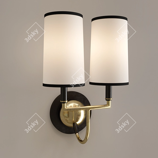 Elkins Double Sconce: Timeless Elegance 3D model image 2