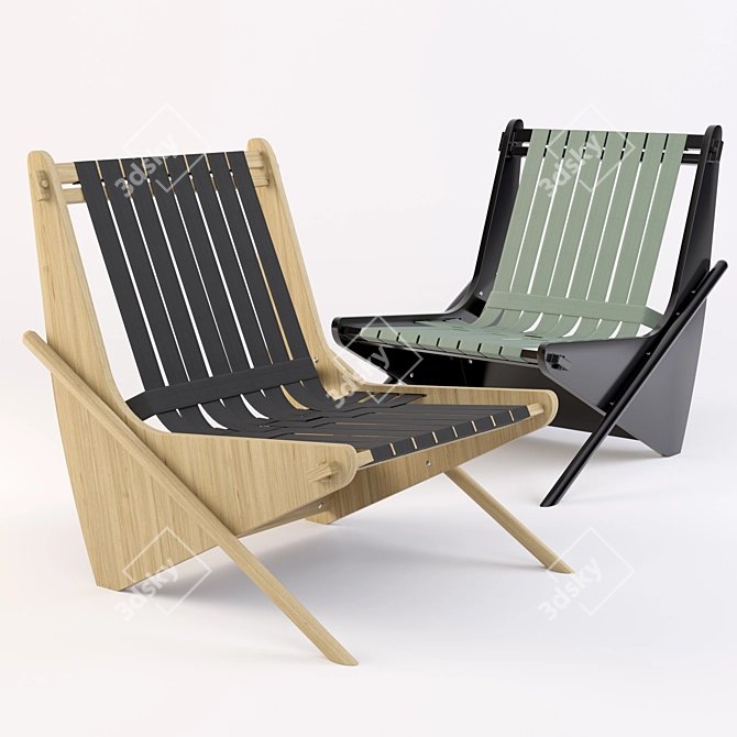 Neutra BOOMERANG Chair: Modern Comfort in a Compact Design 3D model image 1