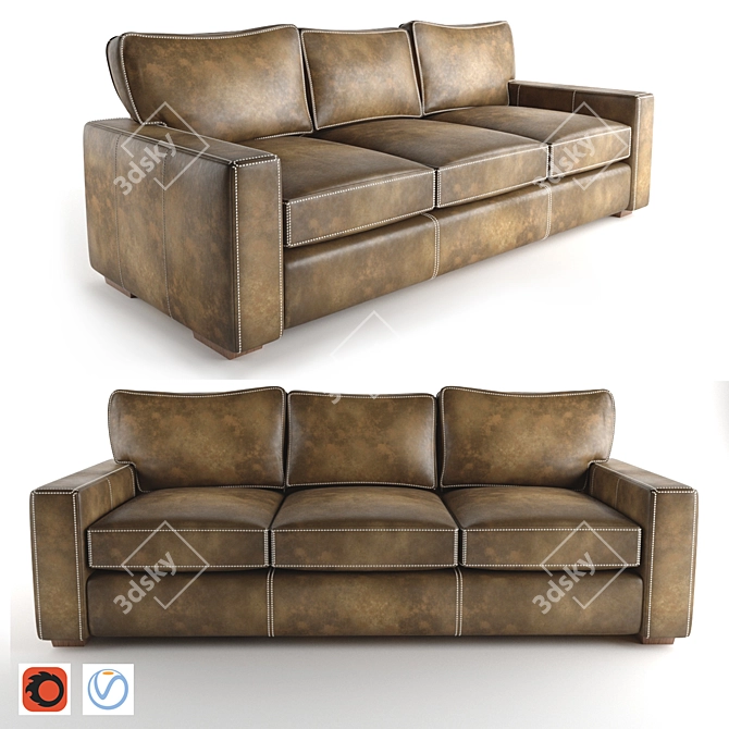Carlsbad Modern Sofa | Stylish and Comfortable 3D model image 1