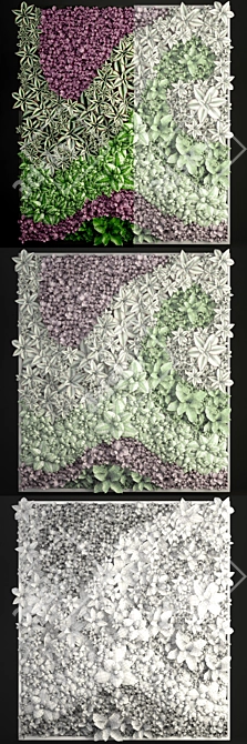 EcoWall: Vertical Garden Module 3D model image 3