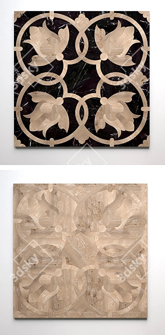 Afra Parquet: Classic Progènie Wood Marble 3D model image 2