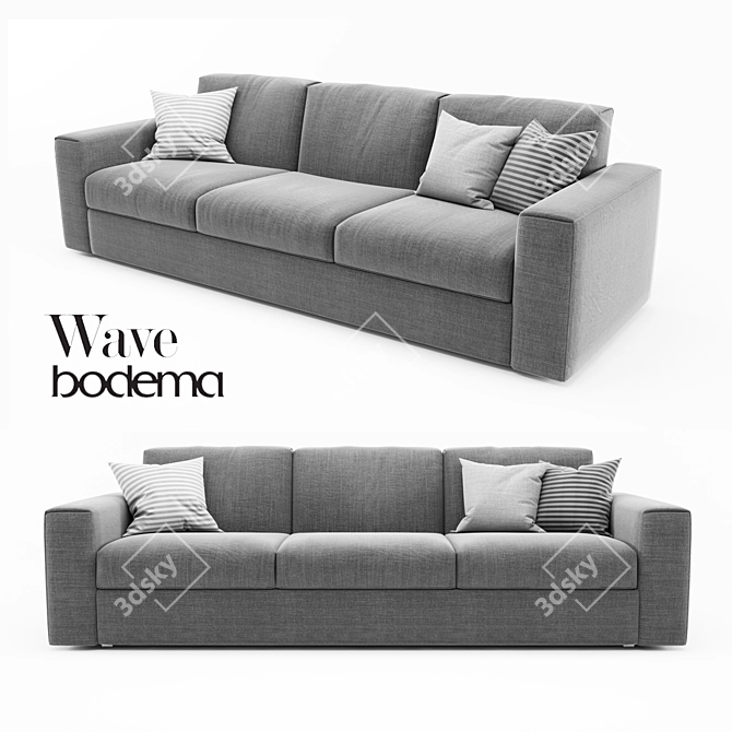 Bodema Wave Modern Sofa 3D model image 1