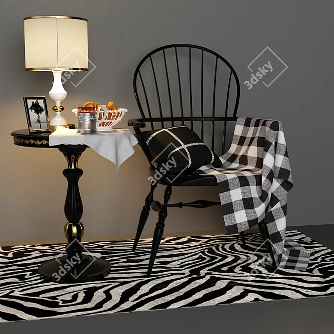 Elegant Home Decor Set 3D model image 1