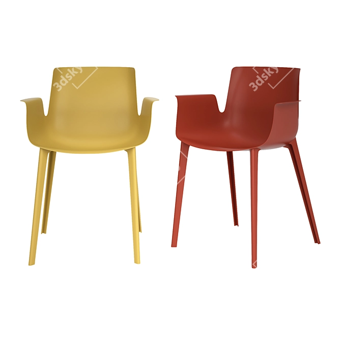 Ultra lightweight and stylish Kartell Piuma Chair 3D model image 2