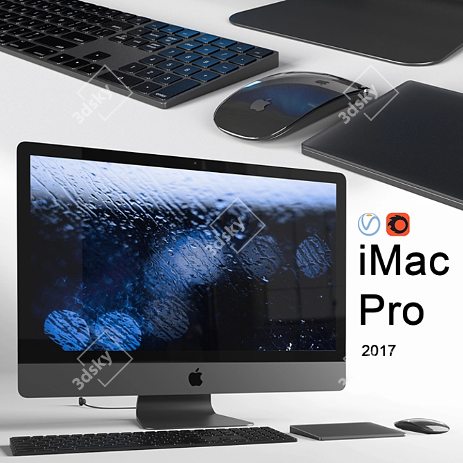 Powerful iMac Pro: 2017 Edition 3D model image 1