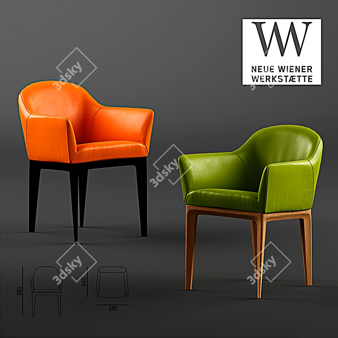 Vitoria Armchair: Elegant and Comfortable 3D model image 1