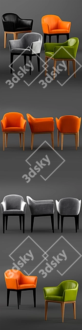 Vitoria Armchair: Elegant and Comfortable 3D model image 2