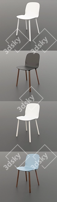 Bonaldo Napi Chair: Contemporary Design & Versatile Colors 3D model image 2