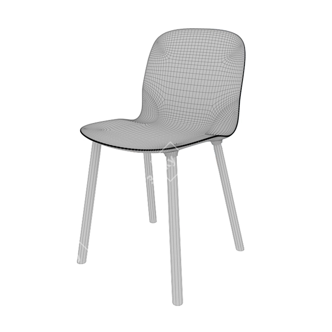 Bonaldo Napi Chair: Contemporary Design & Versatile Colors 3D model image 3