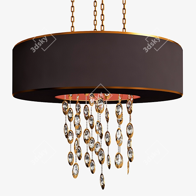 Elegant Black Tie Chandelier 3D model image 1