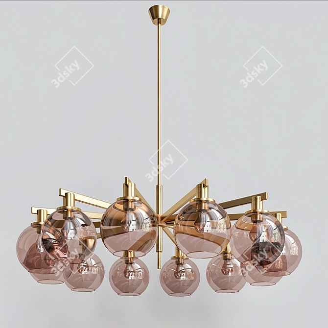 Elegant Nordic Design Lamp 3D model image 1