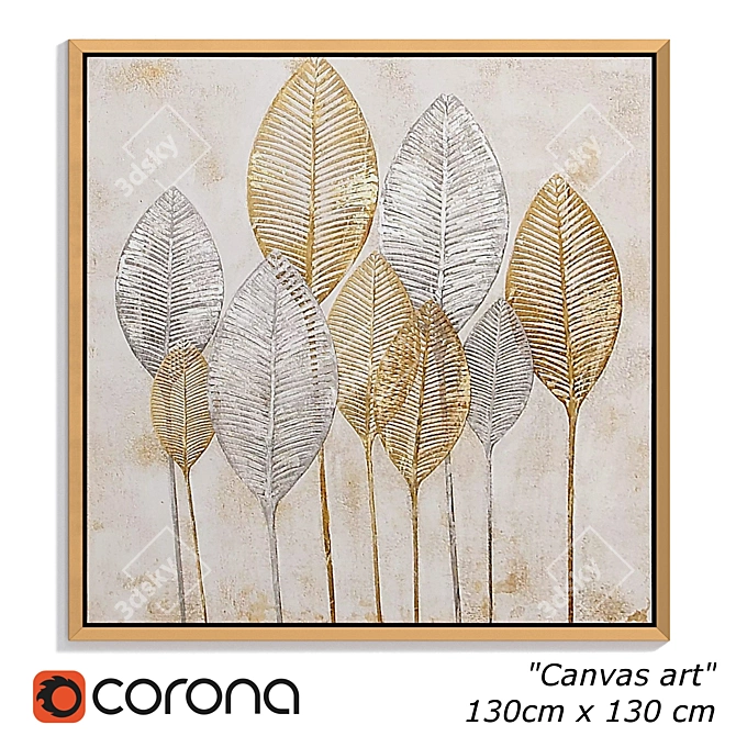 Nature-inspired Wooden Wall Art 3D model image 1