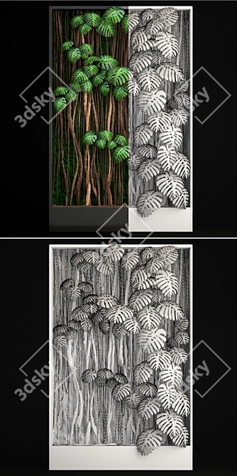 Monstera Fytowall: Vertical Garden Masterpiece 3D model image 3
