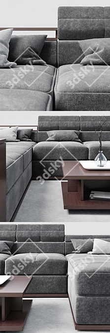 Modular Leonardo Sofa: Customizable & Stylish 3D model image 2