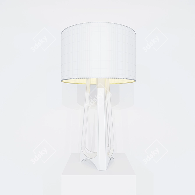 Title: Elegant Iron Eye Table Lamp 3D model image 2