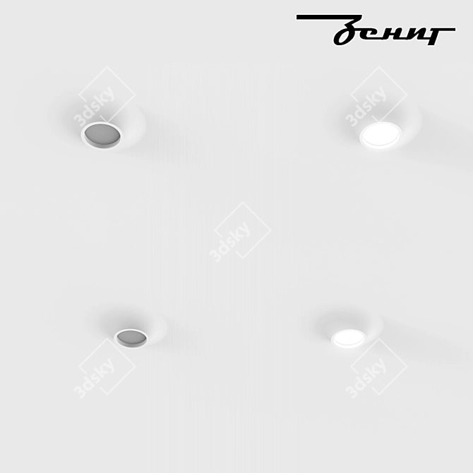 Z-in C50 D100: Stylish Recessed LED Lights 3D model image 2