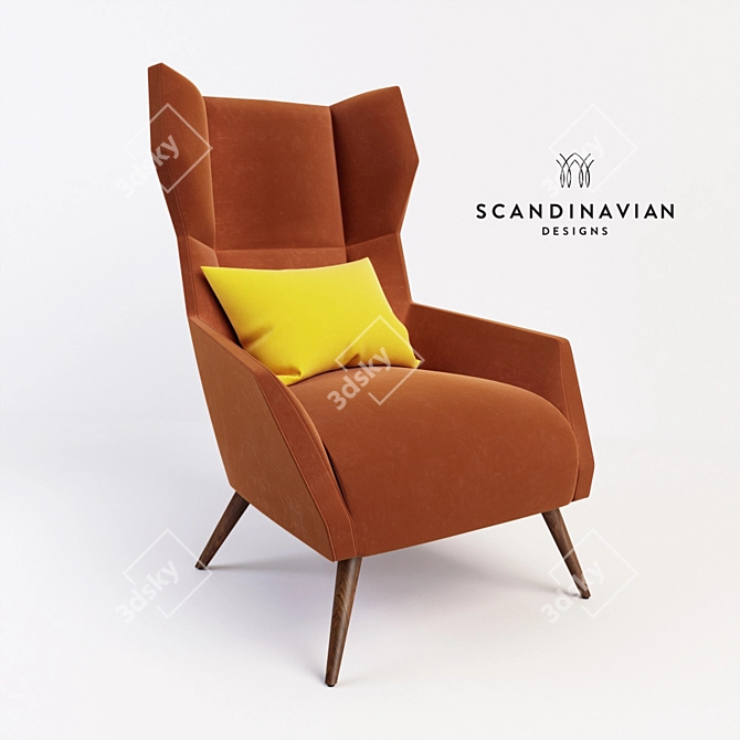 Scandinavian Logan Chair: Sleek and Stylish 3D model image 1