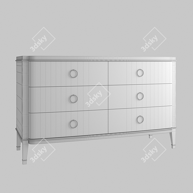 "MODENA" 6-Drawer Chest - Sleek and Functional 3D model image 2