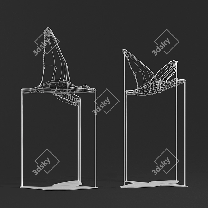 Title: Dynamic Forms - Flight Shadows Sculpture 3D model image 1