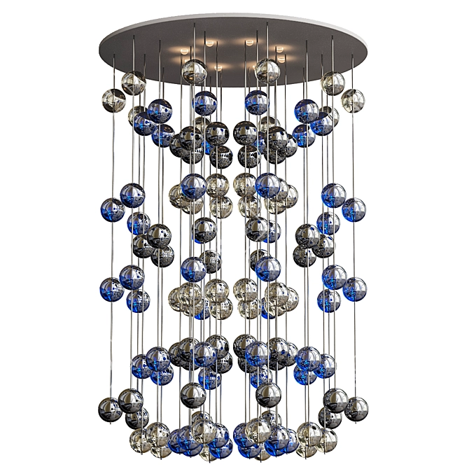 Bubble Bliss Chandelier 3D model image 1